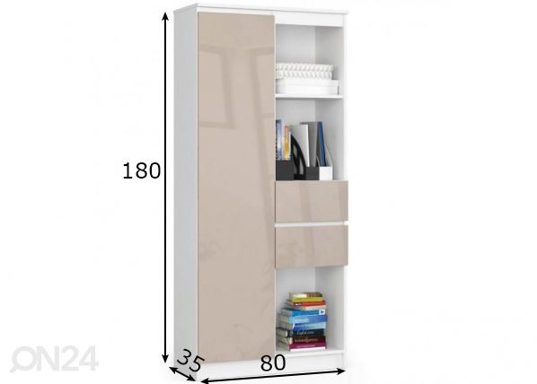 Kaappi 80 cm mitat