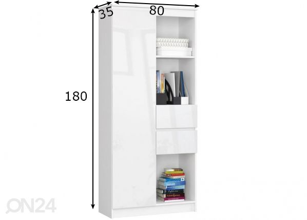 Kaappi 80 cm mitat