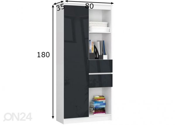 Kaappi 80 cm mitat