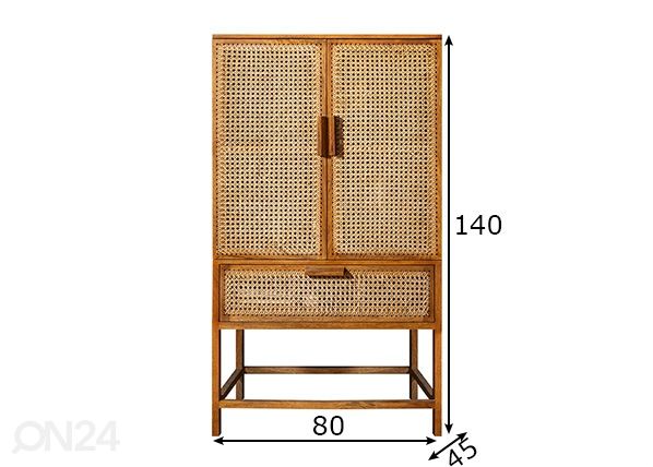 Kaappi Bamboo Lounge mitat