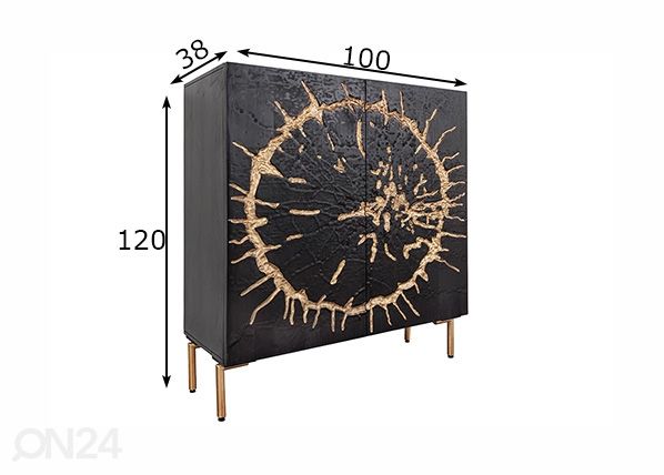 Kaappi Circle 100 cm mitat