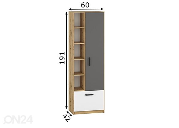 Kaappi Firenze 60 cm mitat