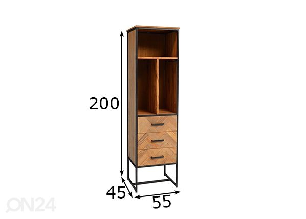 Kaappi/hylly Accent 55 cm mitat