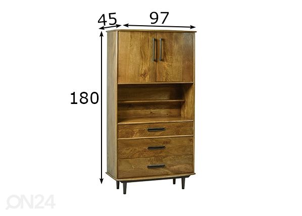 Kaappi/hylly Elias 97 cm mitat
