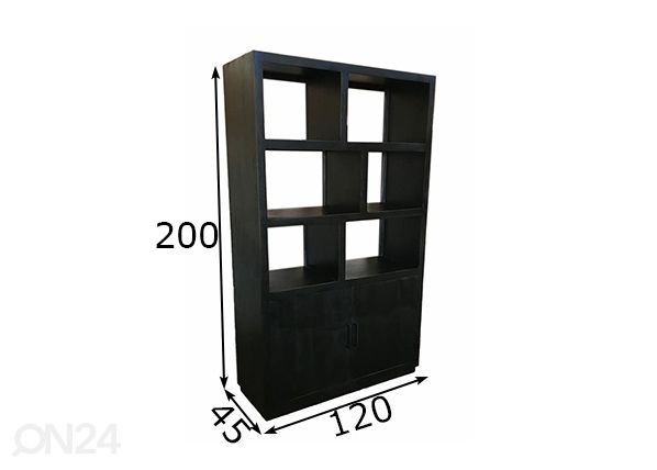 Kaappi/hylly Jaxx 120 cm mitat