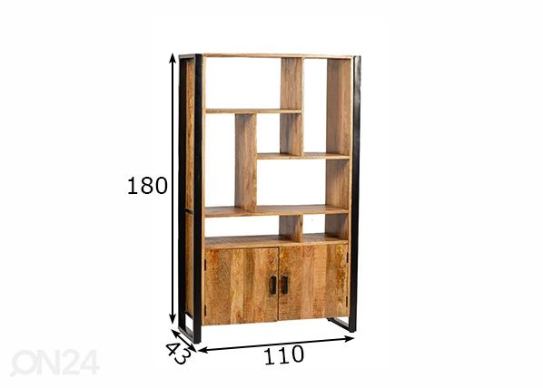 Kaappi/hylly Nairobi 110 cm mitat