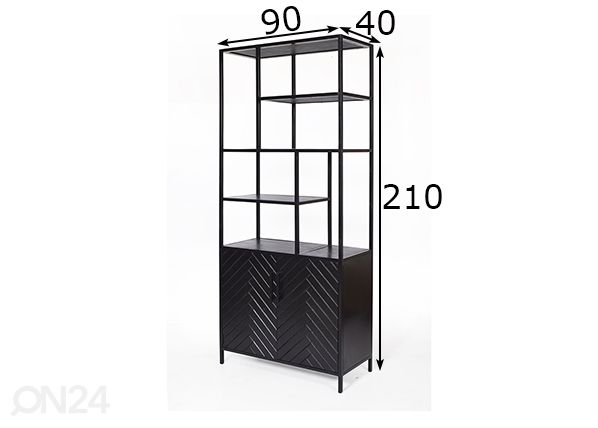 Kaappi/hylly York 90 cm mitat