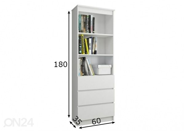 Kaappi - hyllykkö 60 cm mitat
