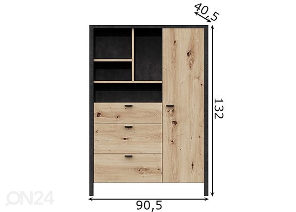 Kaappi In-Loft 22 mitat