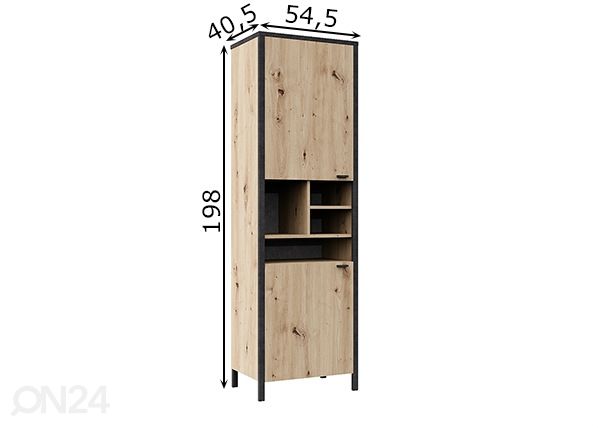 Kaappi In-Loft 33 mitat