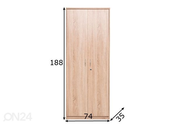 Kaappi Kiel 43 mitat