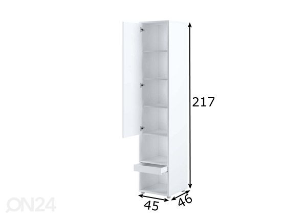 Kaappi Lenart BED CONCEPT mitat