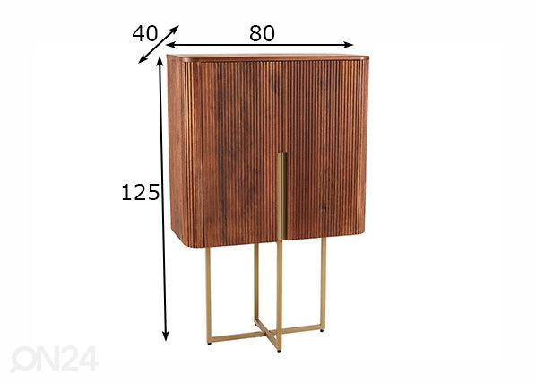 Kaappi/lipasto Gatsby 80 cm mitat
