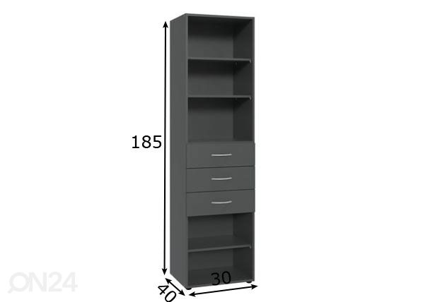 Kaappi MRK 366 30 cm mitat