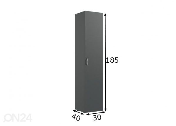 Kaappi MRK 637 30 cm mitat