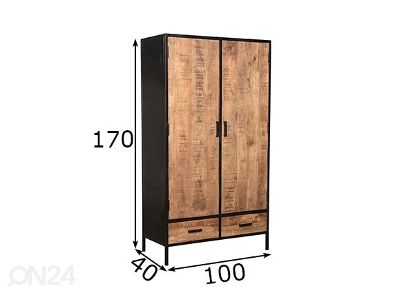 Kaappi Sturdy 100 cm mitat