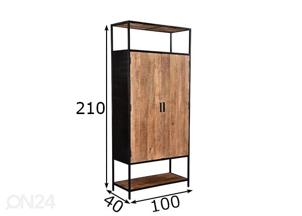 Kaappi Sturdy 100 cm mitat