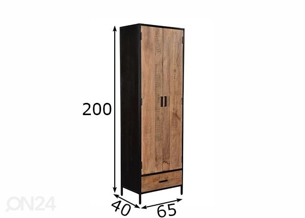 Kaappi Sturdy 65 cm mitat