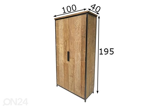 Kaappi Tomar 100 cm mitat