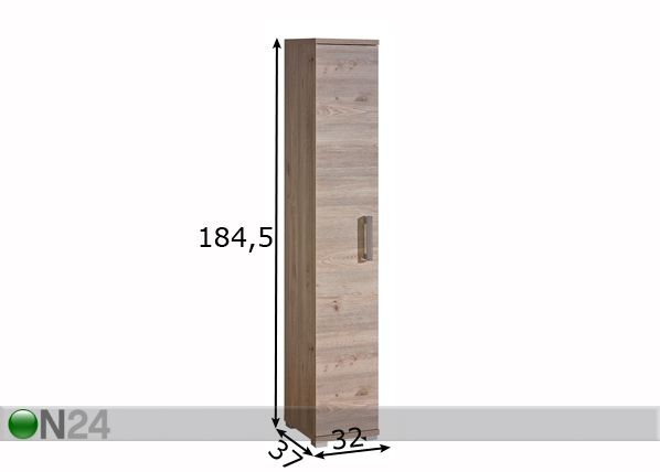 Kaappi V15 mitat