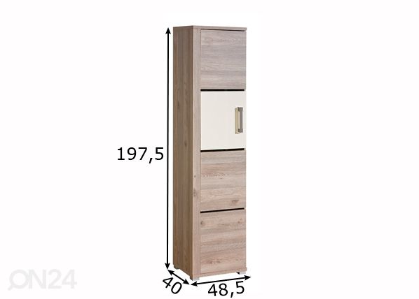 Kaappi V18L mitat