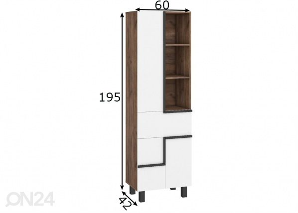 Kaappi Youghal 60 cm mitat