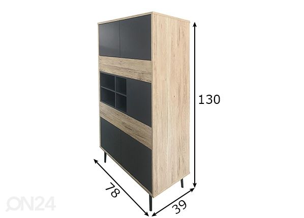 Kaappihyllystö MAIL BOX mitat