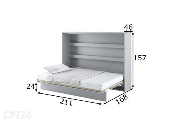 Kaappisänky Lenart BED CONCEPT 140x200 cm