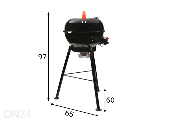 Kaasugrilli Chelsea 420G mitat