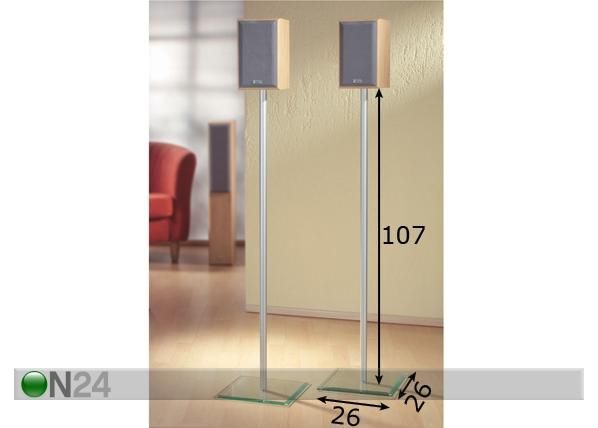 Kaiutinjalat LUGANO MAXI mitat