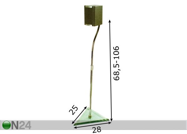 Kaiutinjalustat, 2 kpl B-Tech BT 111 mitat