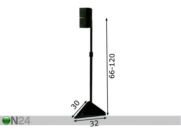 Kaiutinjalustat B-Tech BT 10, 2 kpl mitat