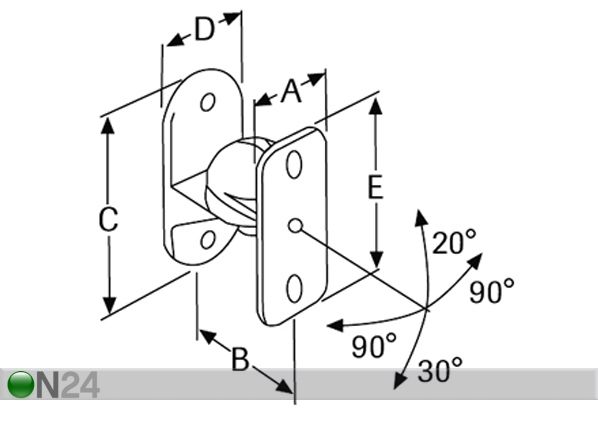 Kaiutinkiinnikepari MELICONI SPACE SYSTEM SOUND 50 mitat