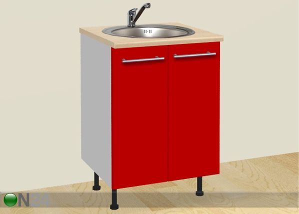 Kaksiovinen allaskaappi 60 cm