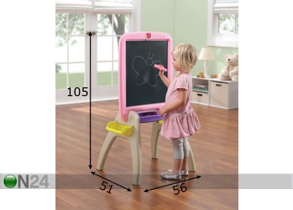 Kaksipuoleinen kirjoitustaulu STEP2 mitat