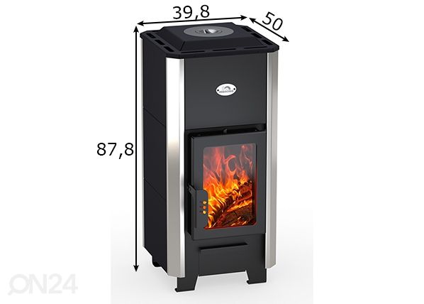 Kamiina/liesi Vertical 10 kW mitat