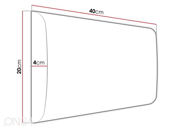 Kangasverhoiltu seinäpaneeli 40x20 cm mitat
