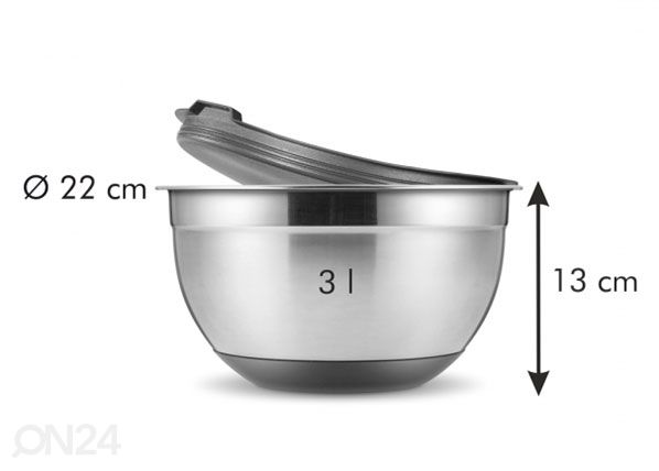 Kannellinen kulho Tescoma Grandchef 3 L mitat