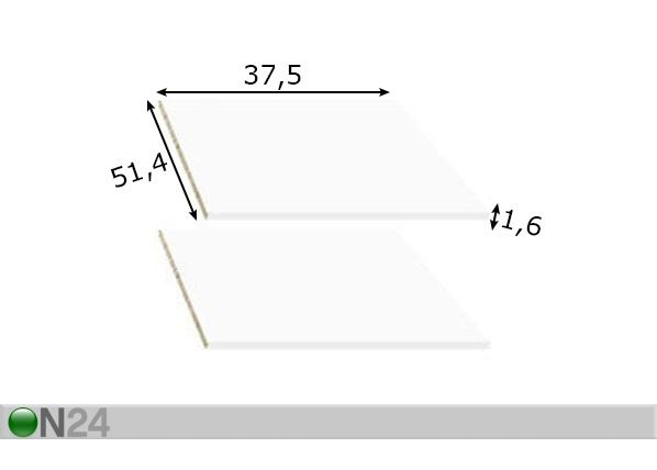 Kapeat irtohyllyt vaatekaappiin 118,5 cm mitat