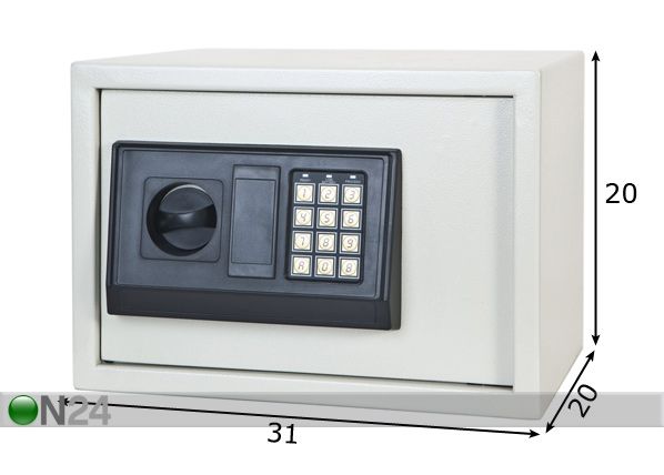 Kassakaappi 20E mitat