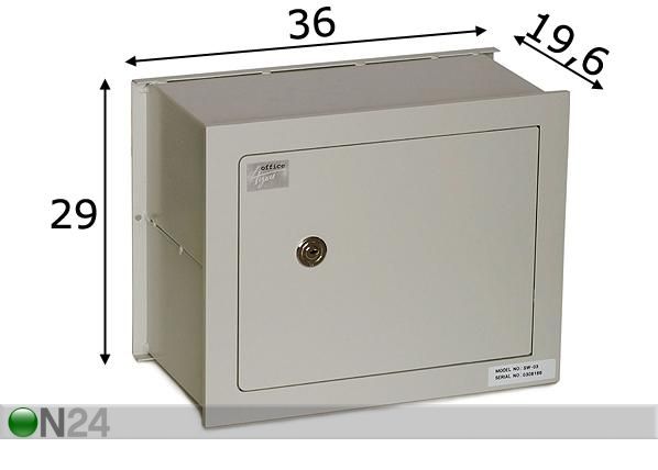 Kassakaappi SW-03 seinään mitat