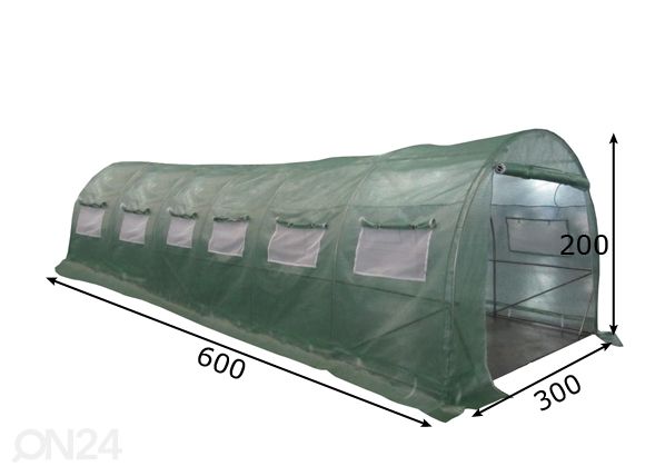 Kasvihuone Pro 3x6 m, 18 m² mitat