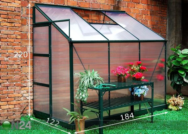 Kasvihuone SENSE 2,25 m2 mitat