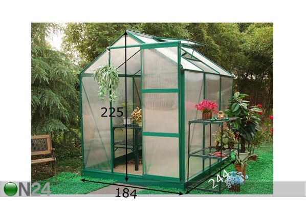 Kasvihuone SENSE 4,5 m2 mitat