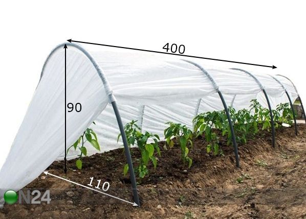 Kasvutunneli Agrohex 1,1x4 m mitat