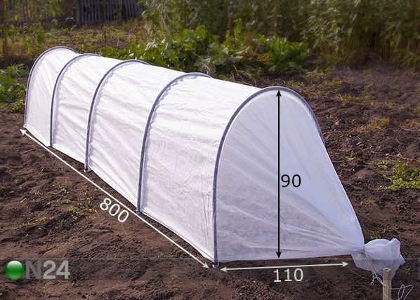 Kasvutunneli Agrohex 1,1x8 m mitat