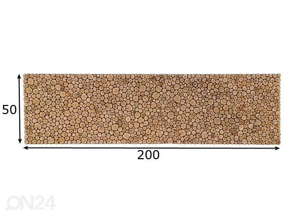Katajalevy 50x200 cm mitat
