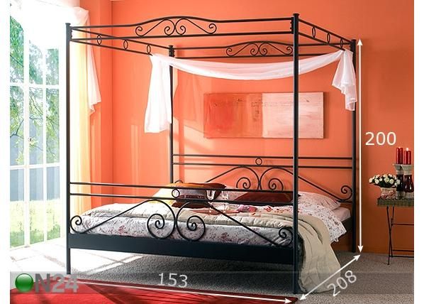 Katosvuode ANGELIQUE 140x200 cm mitat