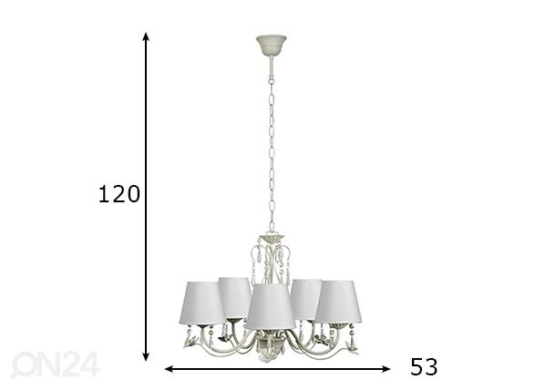 Kattokruunu Bari mitat