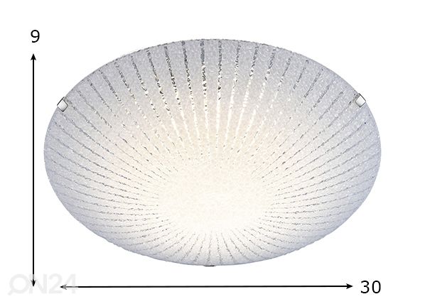Kattoplafondi Etrusco LED 10 W mitat